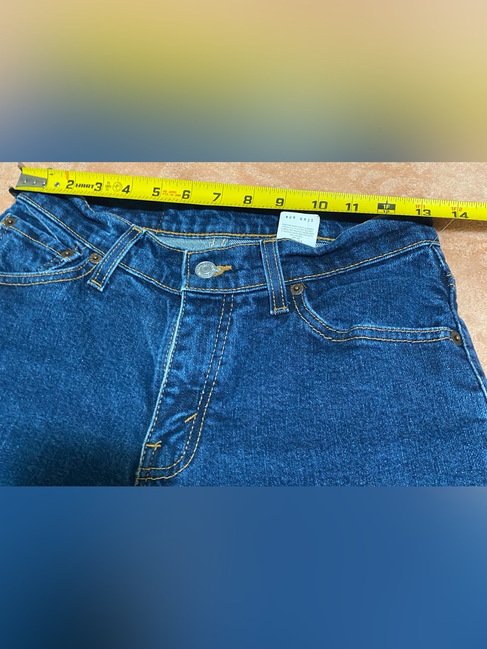 Vintage 90s Levi's 517 Slim Fit Bootcut Jeans Made in USA 3 JR S - Picture 6 of 6